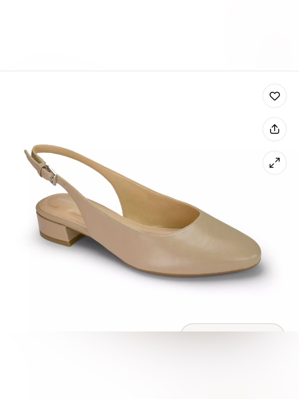 Easy Spirit Women's Beige Slingback almond Toe Flats